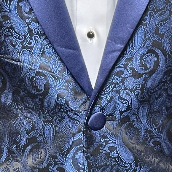 COURTURE 1910 CHASE PAISLEY PRINT DINNER JACKET - Picture 2 of 5